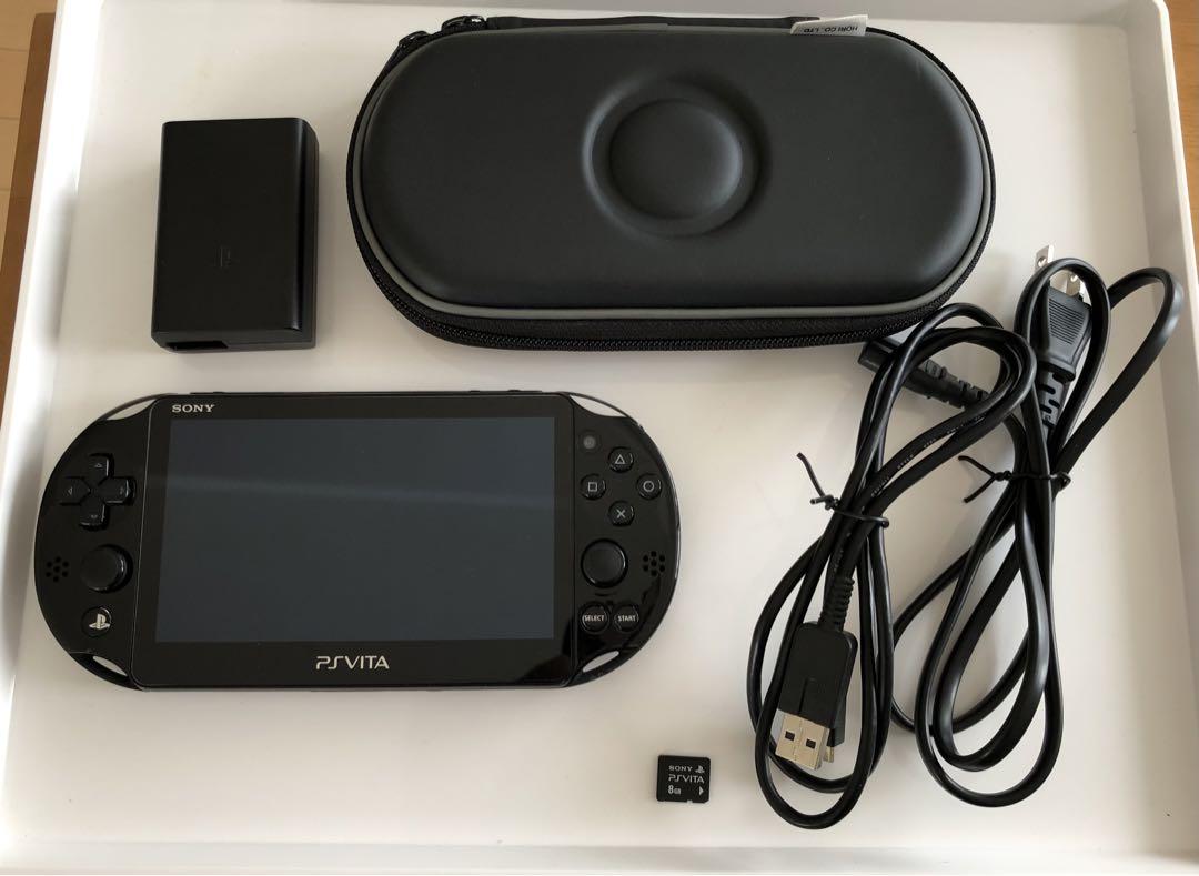 美品　PS VITA PCH-2000 ブラック　ポーチ.メモリーカード付き