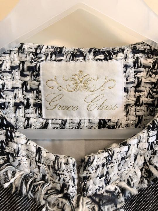 グレースコンチネンタル　デニム切替ツイードコート　美品