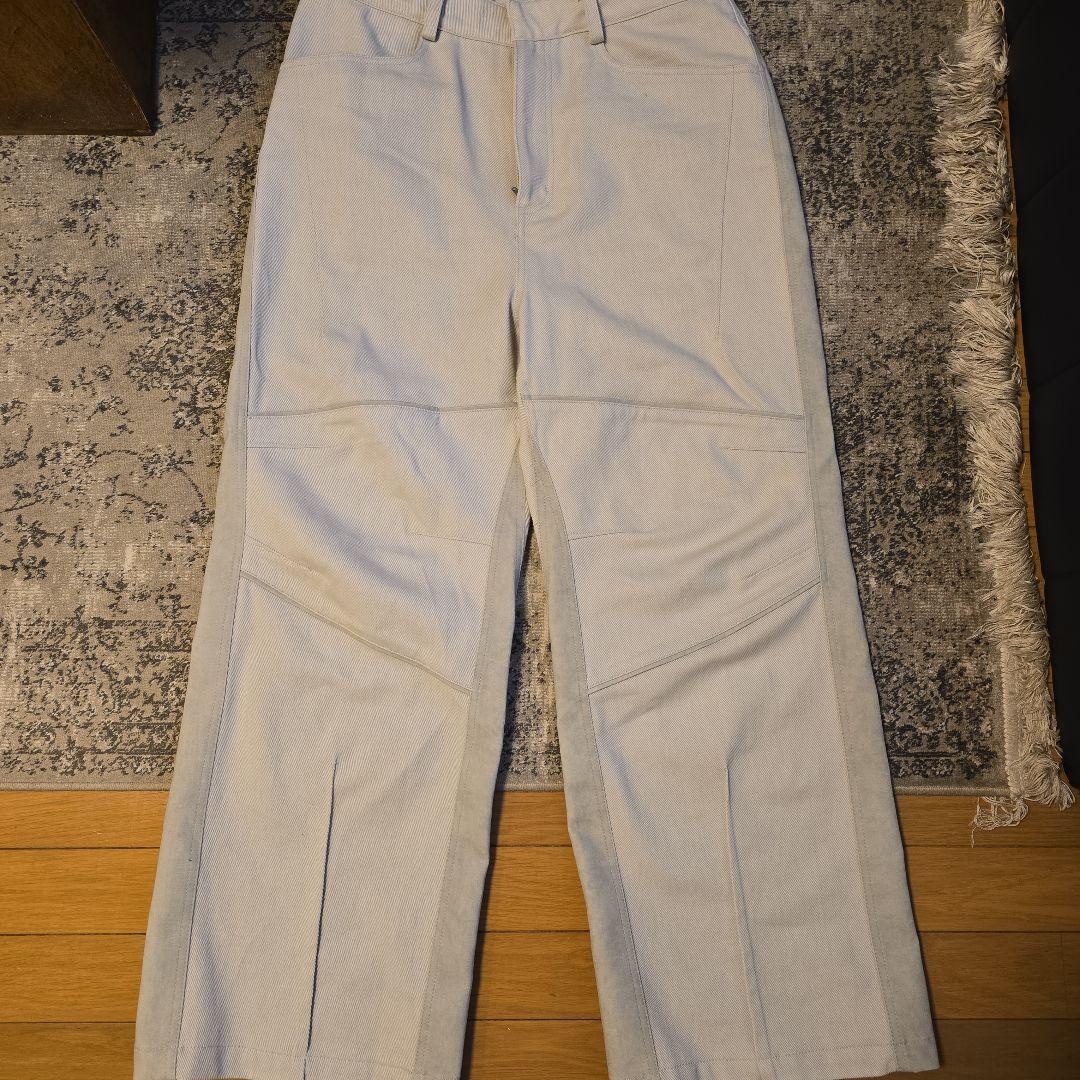 【美品】XLIM ライトグレー ワイドレッグパンツ