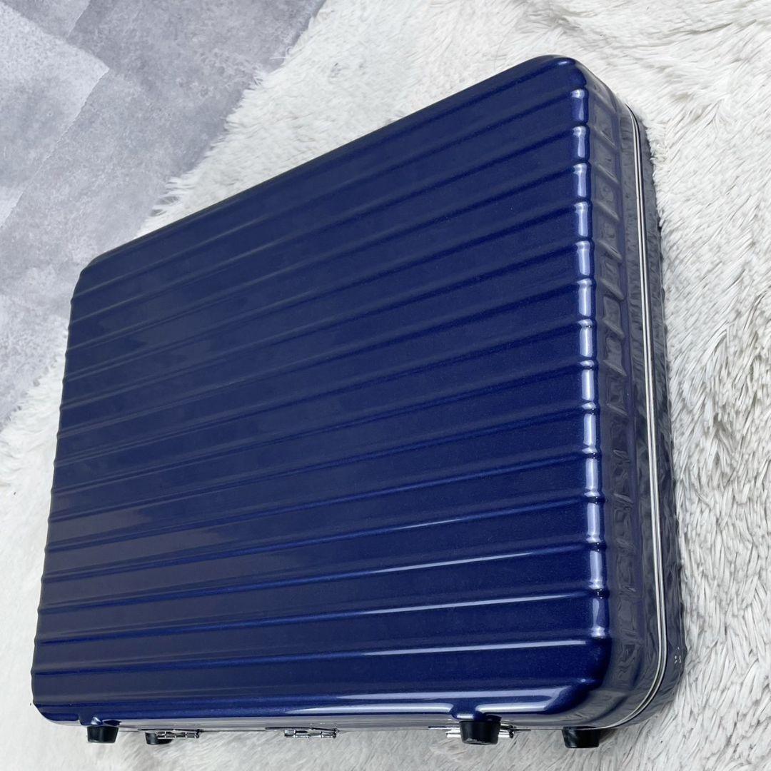 A4可 美品 RIMOWA アタッシュケース 紺 大容量 ビジネス 旅行