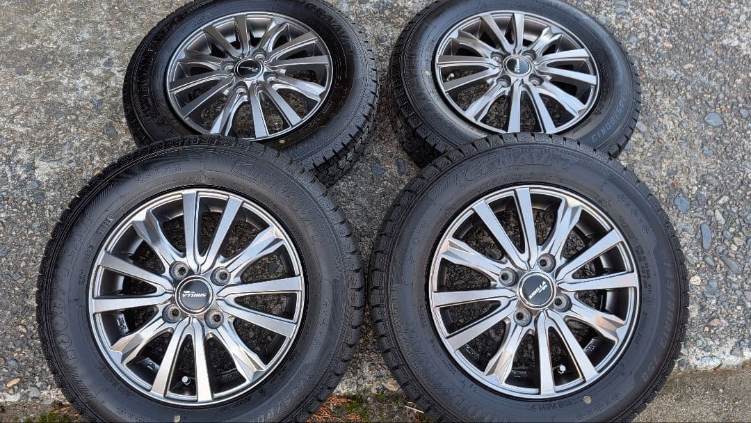 スタッドレス 145/80R13　ホイール付き ４本セット 【現地引取限定】