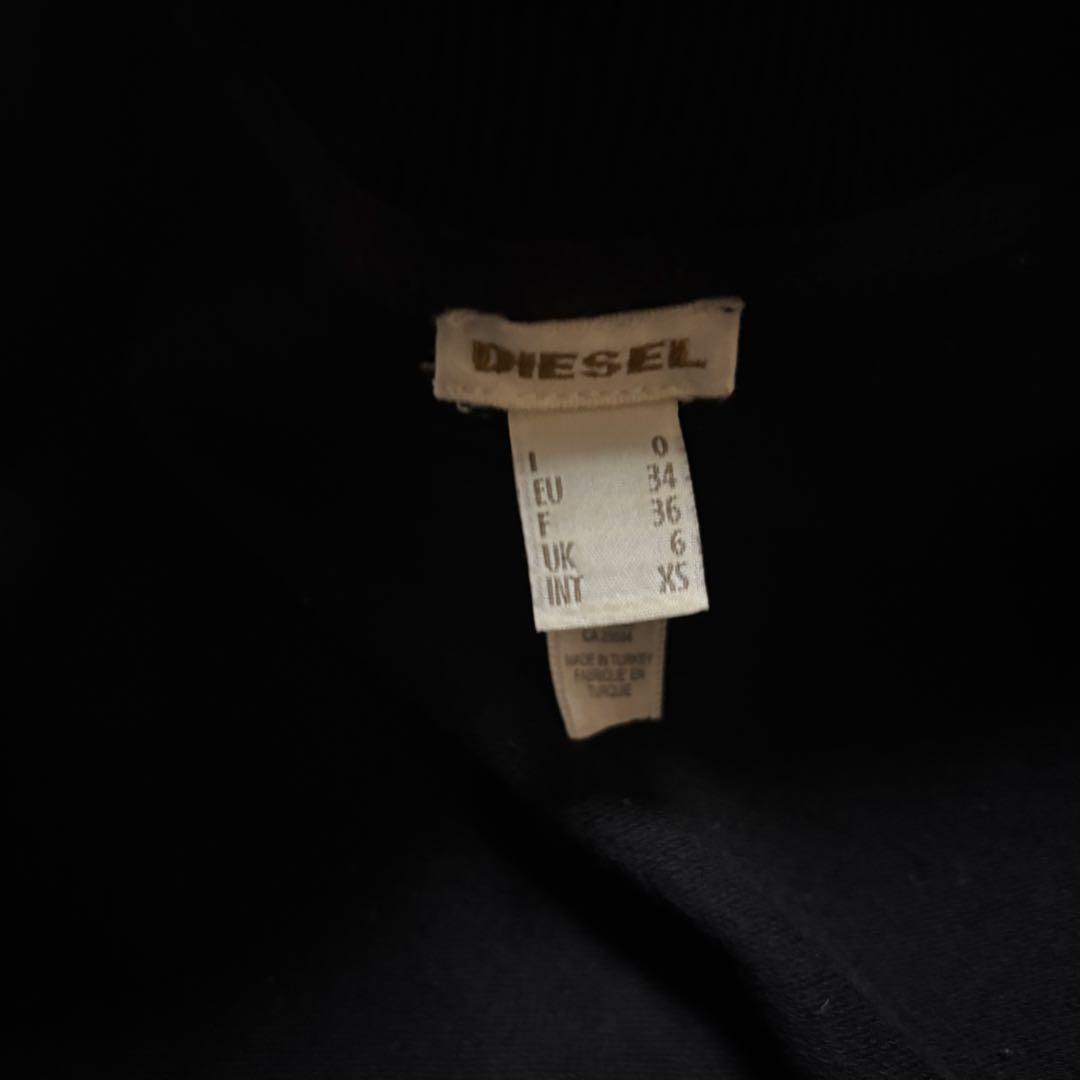 DIESEL ディーゼル ジップアップスウェット y2k ブラック xs DIESEL ディーゼル ジップアップスウェット y2k ブラック xs