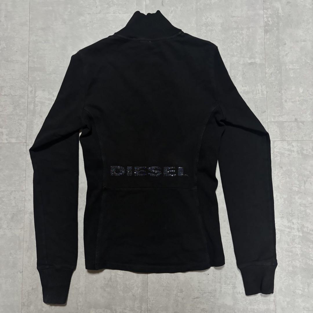 DIESEL ディーゼル ジップアップスウェット y2k ブラック xs DIESEL ディーゼル ジップアップスウェット y2k ブラック xs