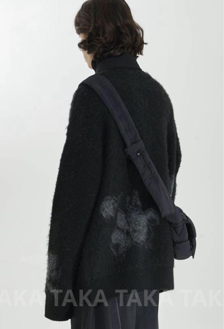 ANTIOFF ウールモヘアフローラルルーズニットセーター