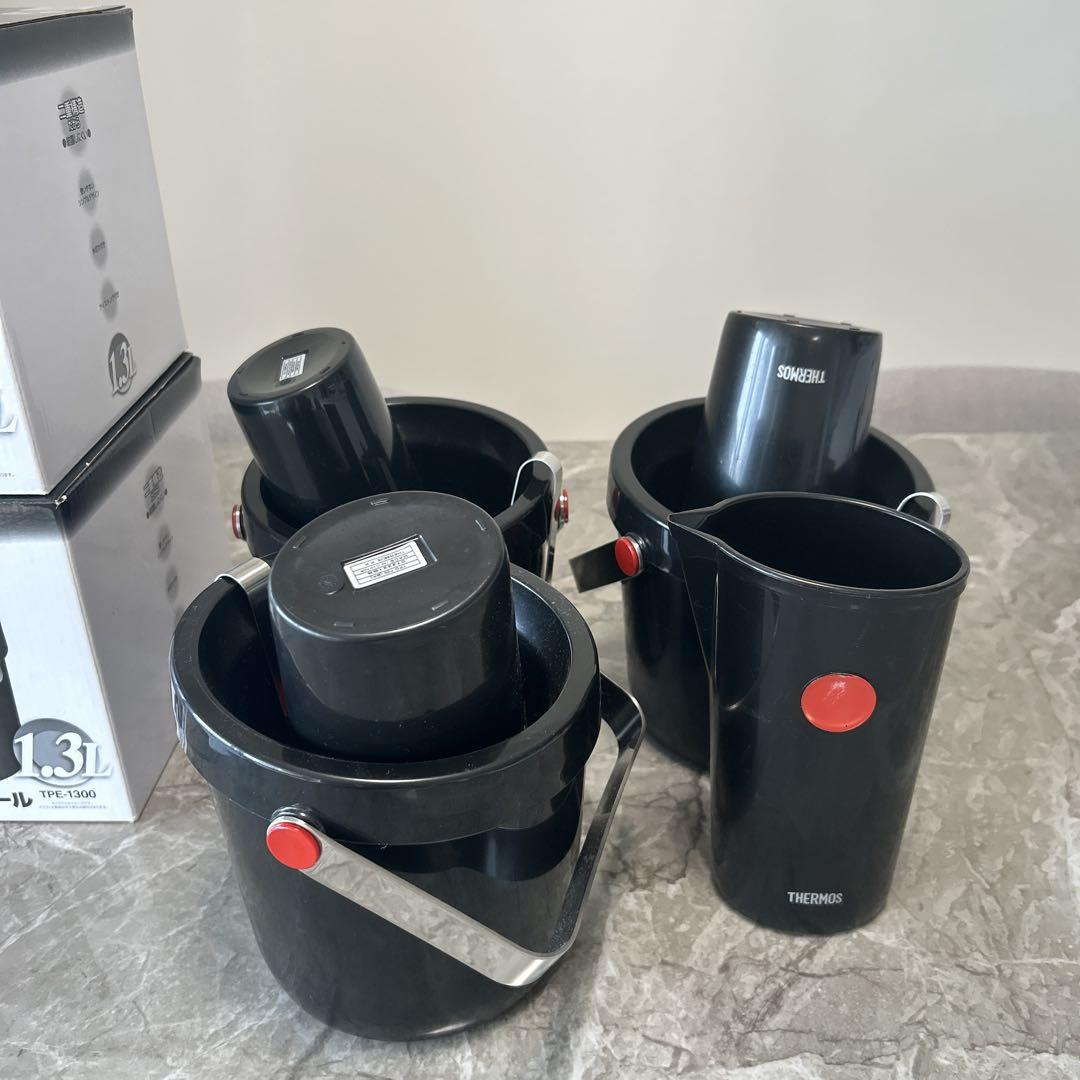 新品未使用品　サーモス　二重アイスペール　1.3L　4個セット ＋中古3つ