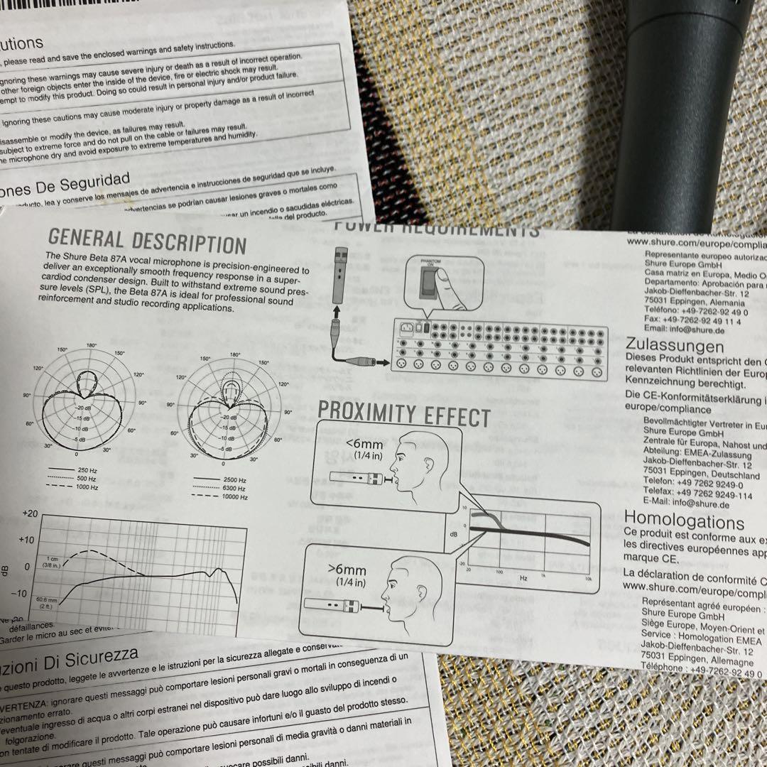 【美品】SHURE コンデンサーマイク　BETA 87A