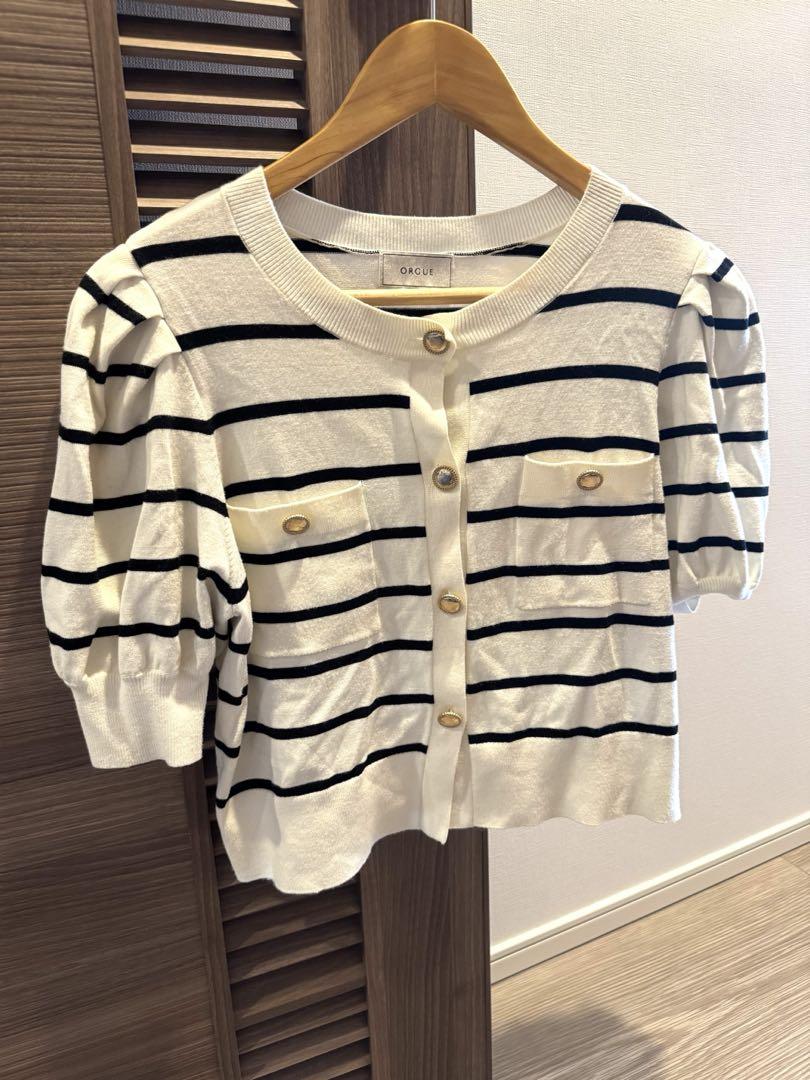 orgue gold button knit 【Border】