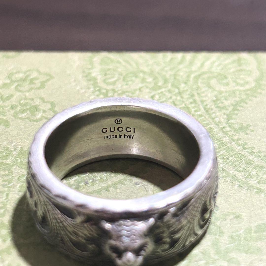 せんちょうGUCCI　指輪　20号 インターロッキング　キャットヘッド