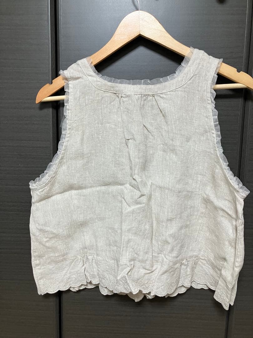 サマンサモスモス＊立川限定＊リネンノースリレースブラウス（キナリ）トップス