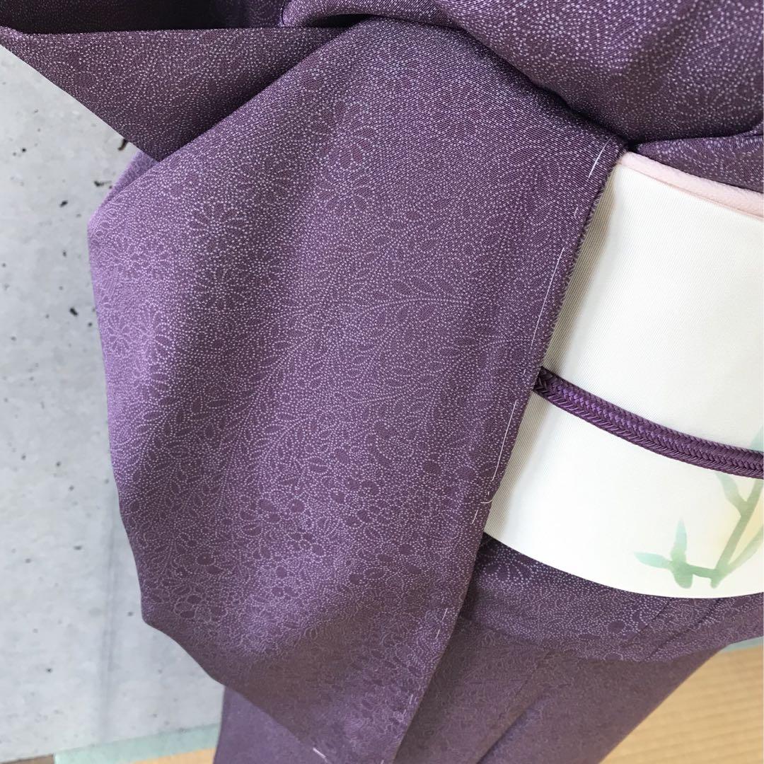 ちょこ様　正絹　上質な江戸小紋　袷　花草柄　しつけ糸付き　裄69
