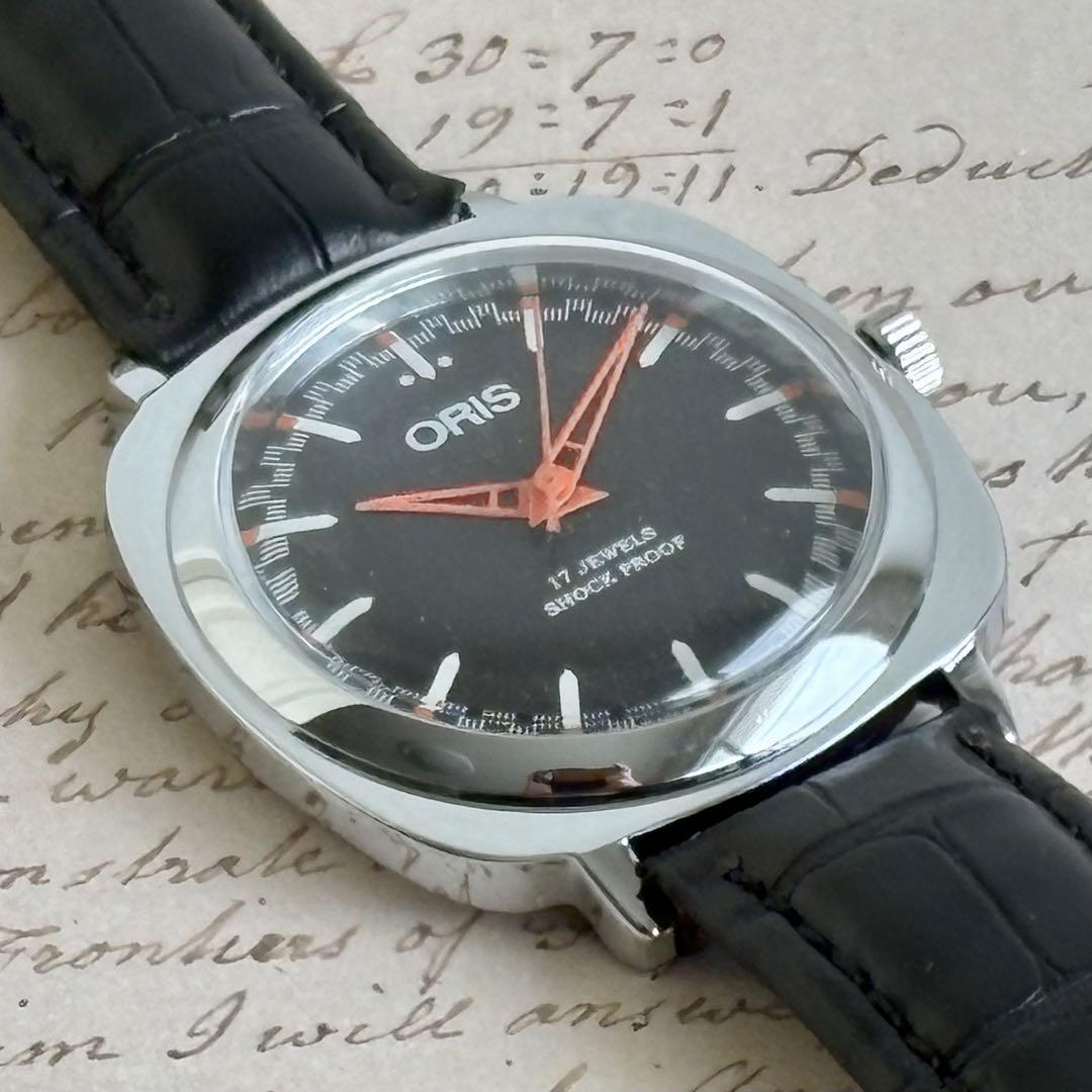 美品！●オリス■ORIS 手巻き機械式1980年代ヴィンテージメンズ腕時計237