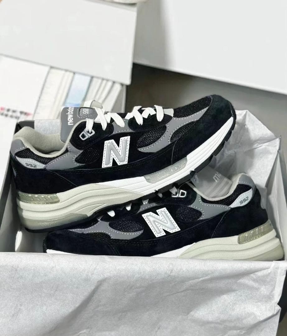 靴 Newbalance 992BL 26.5 ニューバランス992 ブラック 26.5cm