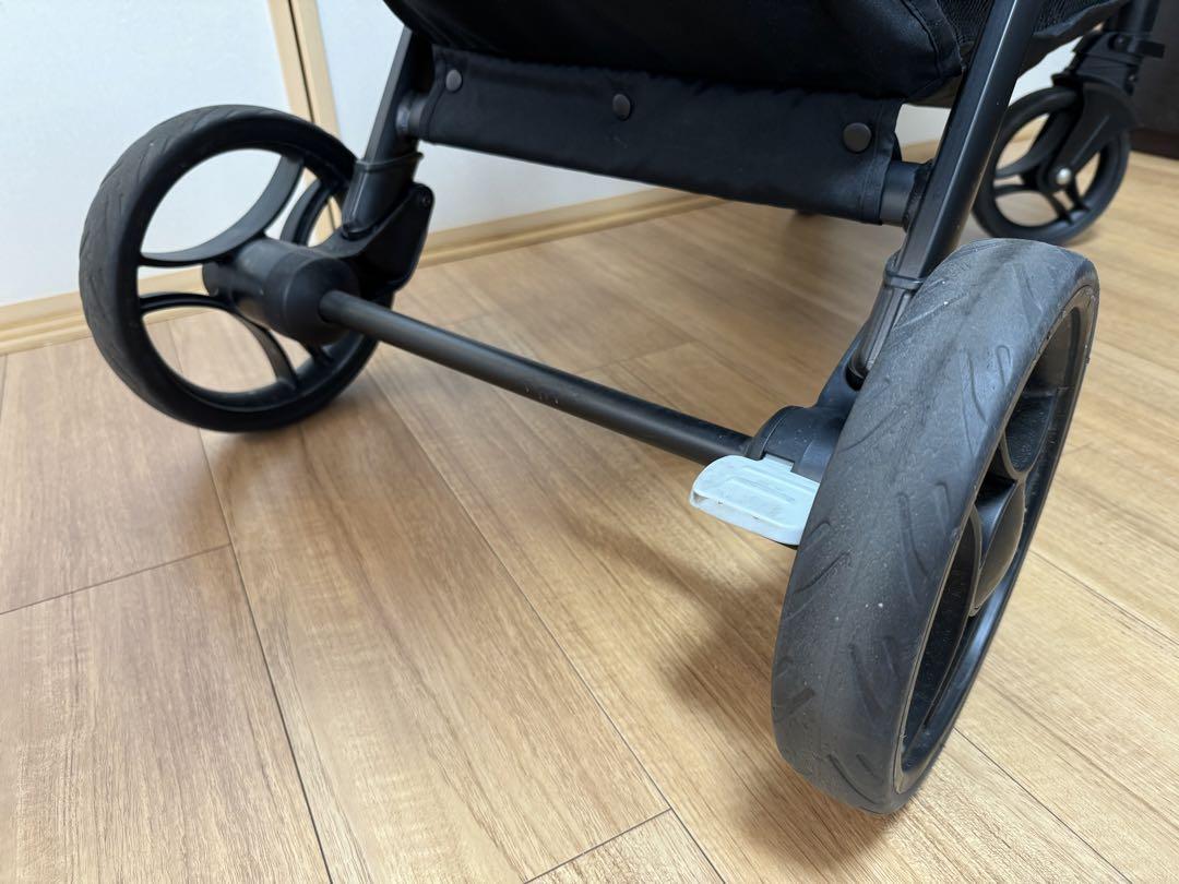 美品　Joie エヴァライトデュオ グレー　ダブルベビーカー レインカバー付