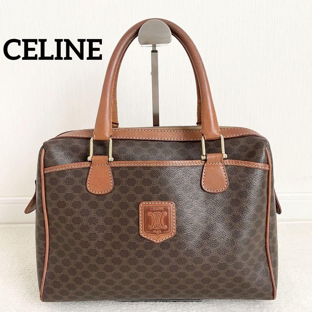 【美品✨】CELINE セリーヌ マカダム柄 ヴィンテージ ボストンバッグ