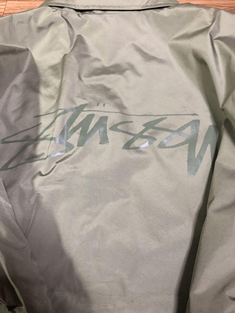 訳アリ STUSSY ステューシー コーチ ジャケット オリーブ L