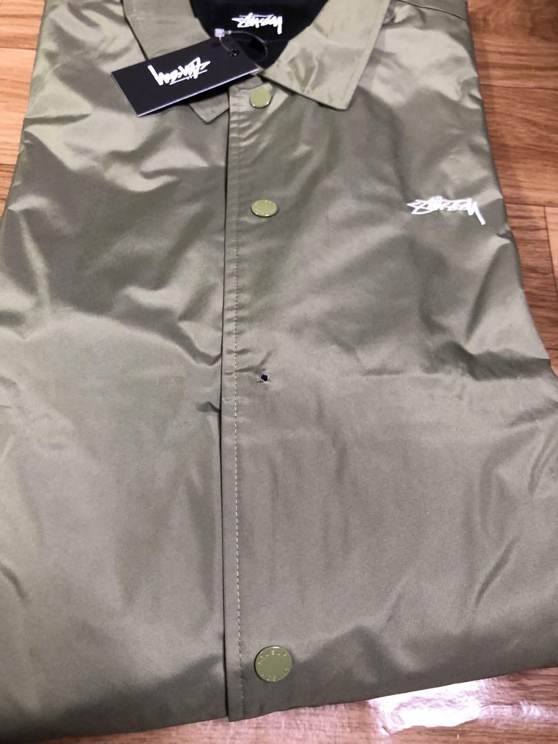 訳アリ STUSSY ステューシー コーチ ジャケット オリーブ L