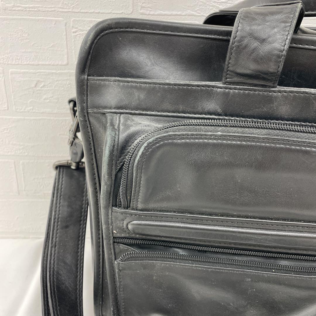 199◇TUMI トゥミ ブラックレザービジネスバッグ 2way