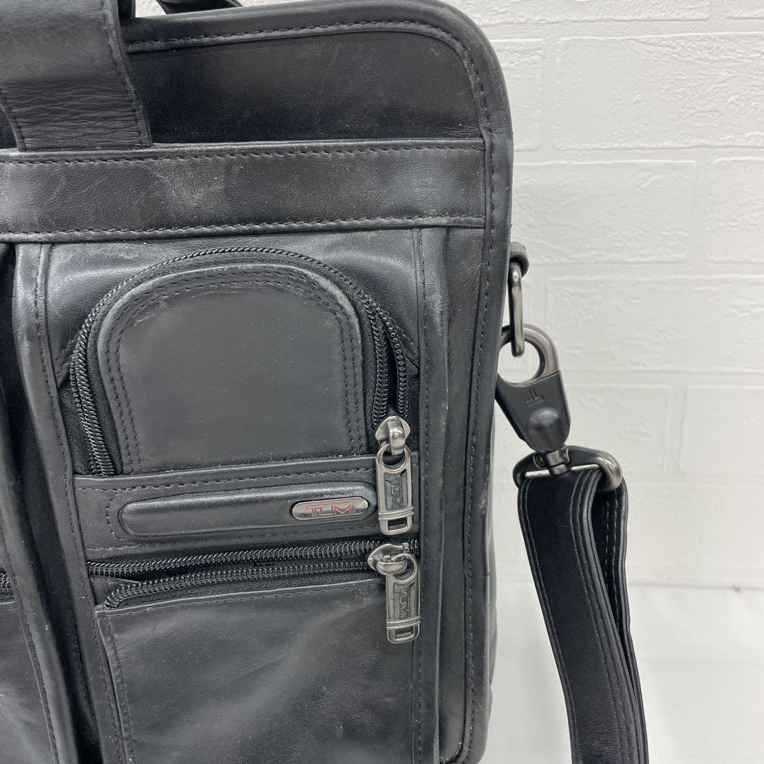 199◇TUMI トゥミ ブラックレザービジネスバッグ 2way