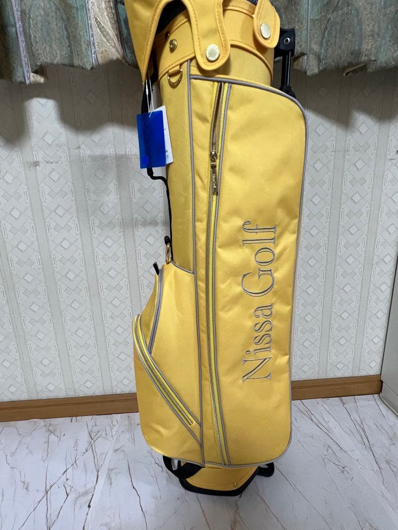 スタンド式キャディバッグ イエロー新品