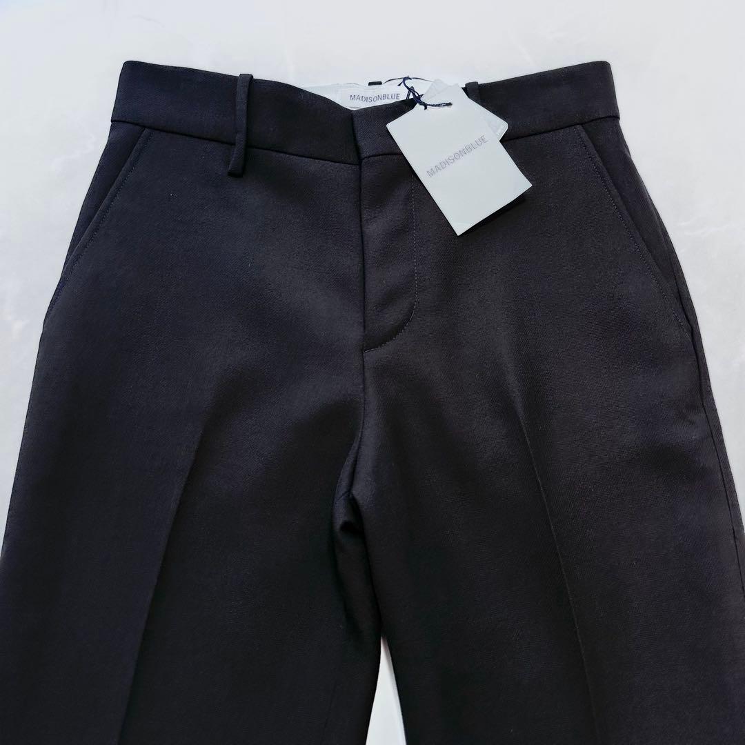 定価¥135,300✨マディソンブルー ビッグフレア ダブルクロスパンツ 黒 1