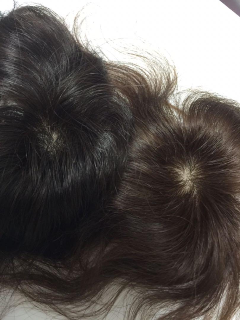 返品ok 部分 女性用 白髪隠し 分け目 つむじ 人毛100 自然 ミセス ウィッグ ヘアピース 薄毛 総手植え