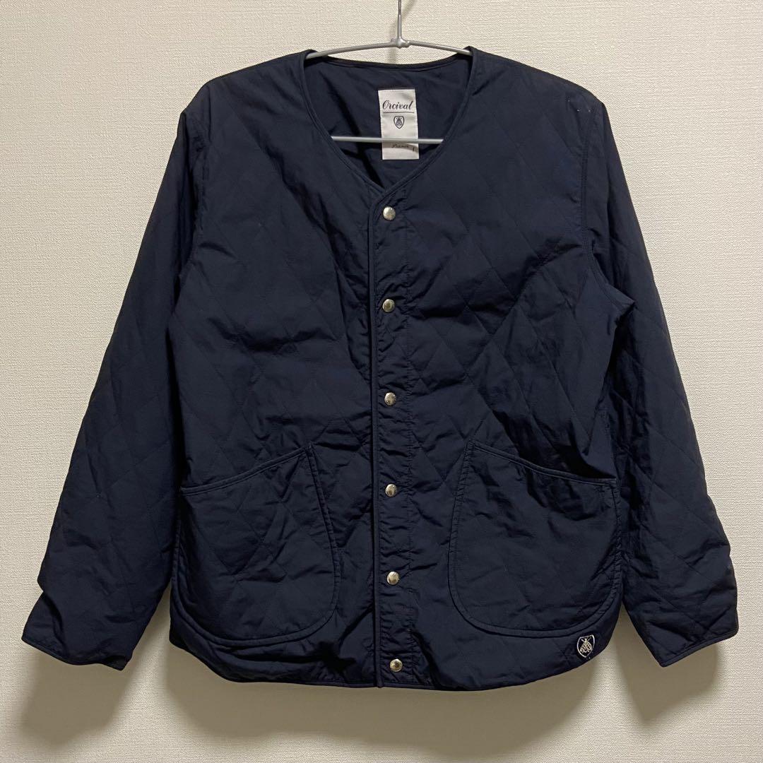 ORCIVAL オーシバル ノーカラージャケット ブルゾン キルティング