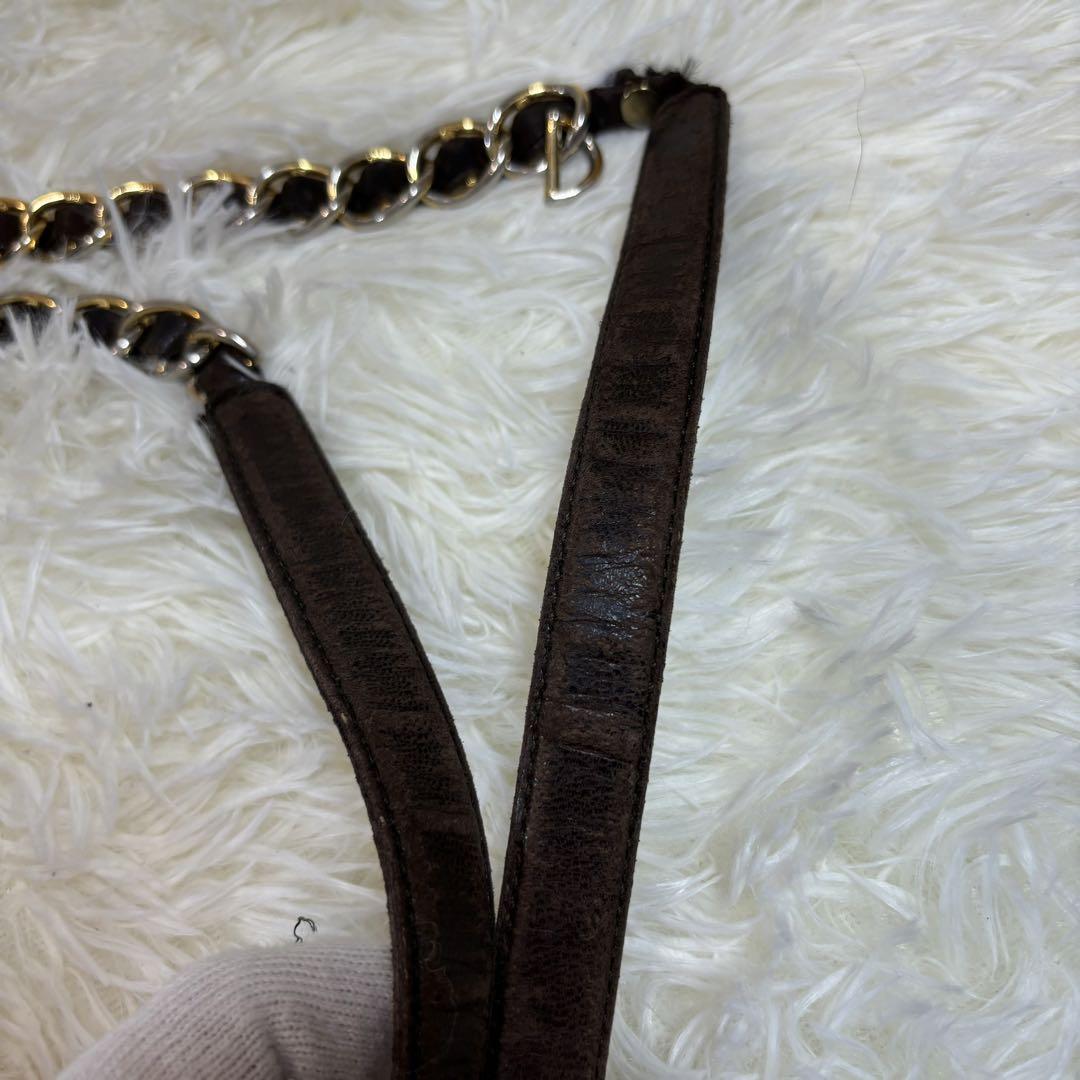 【✨希少】 PRADA プラダ チェーン トートバッグ ナイロン ブラウン
