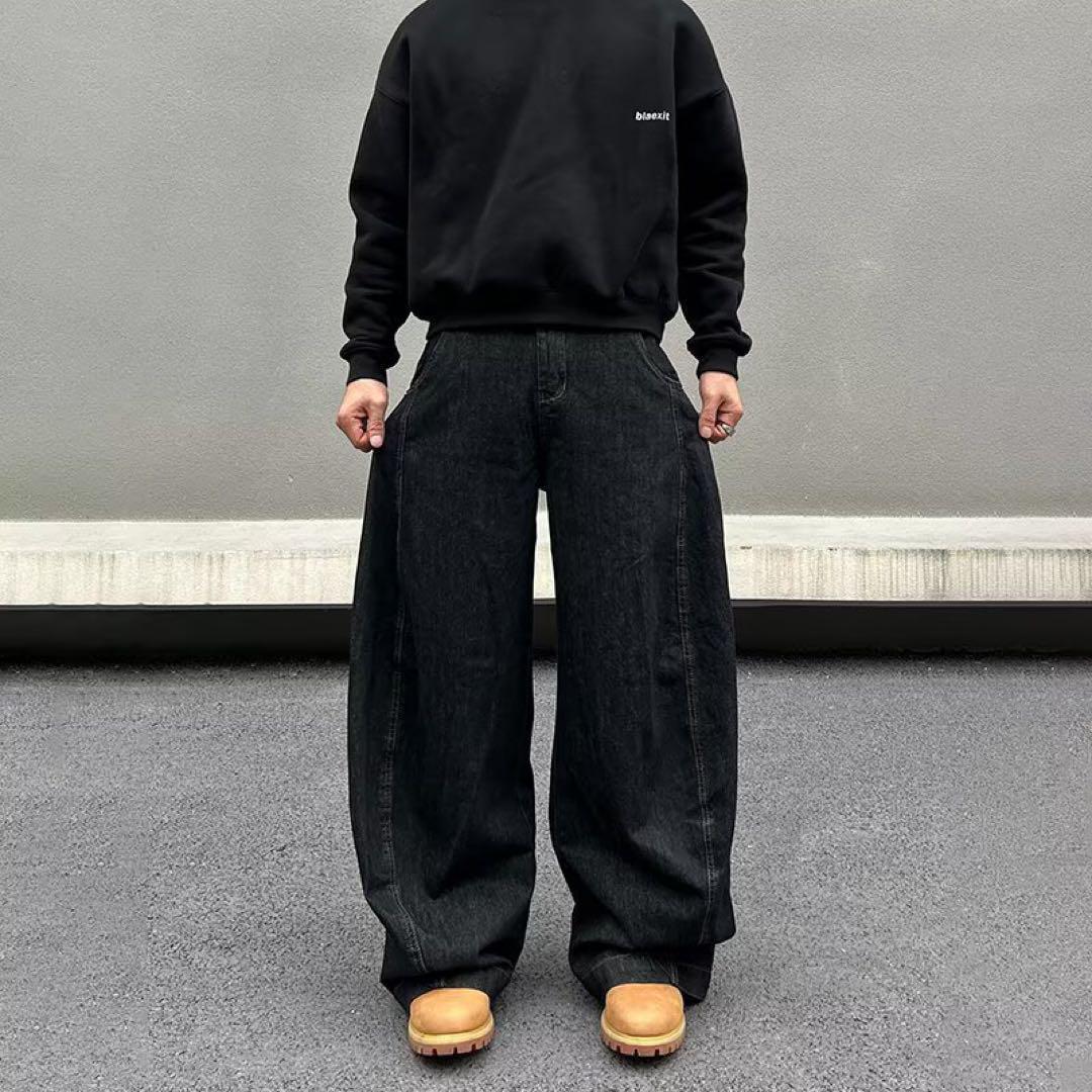 y2k ロック ラッパーjaded london bigboy デニム地底人似 バギーデニム menes jaded london bigboy 地底人似 - メルカリ