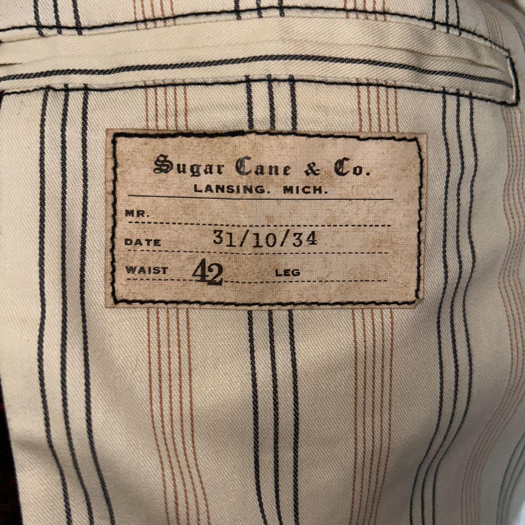 SUGAR CANE テーラードジャケット レッド・ブラックチェック