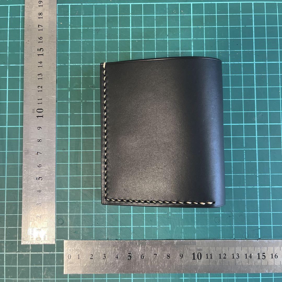 二つ折り財布 レザークラフト 本革 イタリアンレザー ヌメ革 ハンドメイド