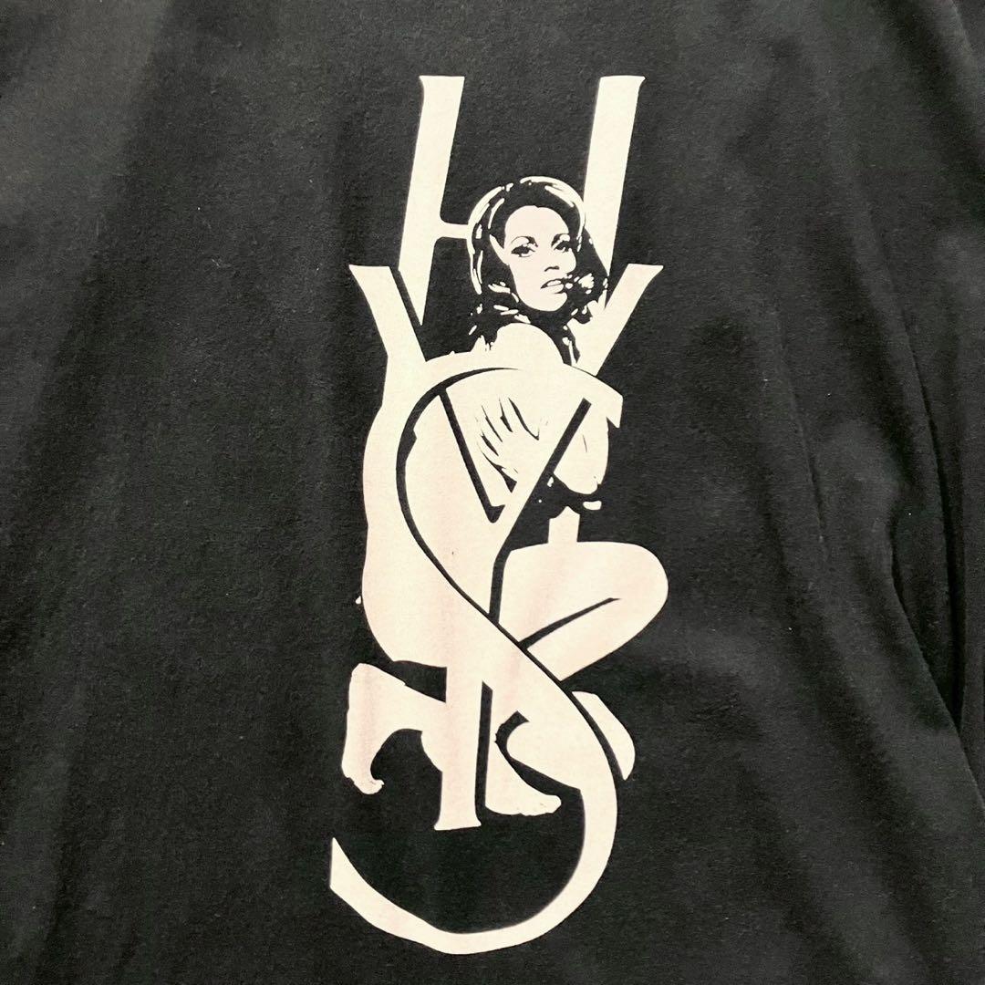 【希少XL】ヒステリックグラマー 21ss HYSロゴ ガール Tシャツ 黒