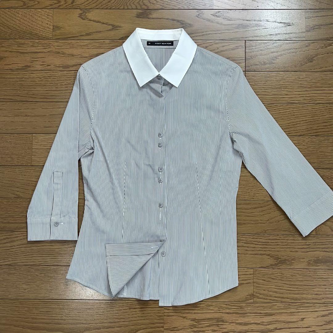 フォクシー　シャツ　ロゴあり　40 FOXEY 七分袖シャツ