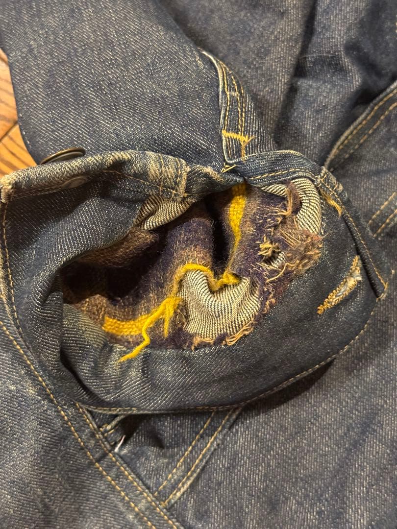 ★濃紺バリバリ！60s Lee 101LJ sz42 LONG！ストームライダー