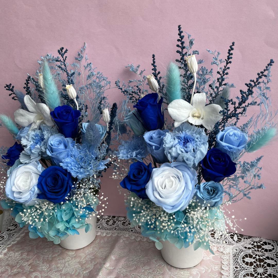 ブリザードフラワーアレンジ ブルー