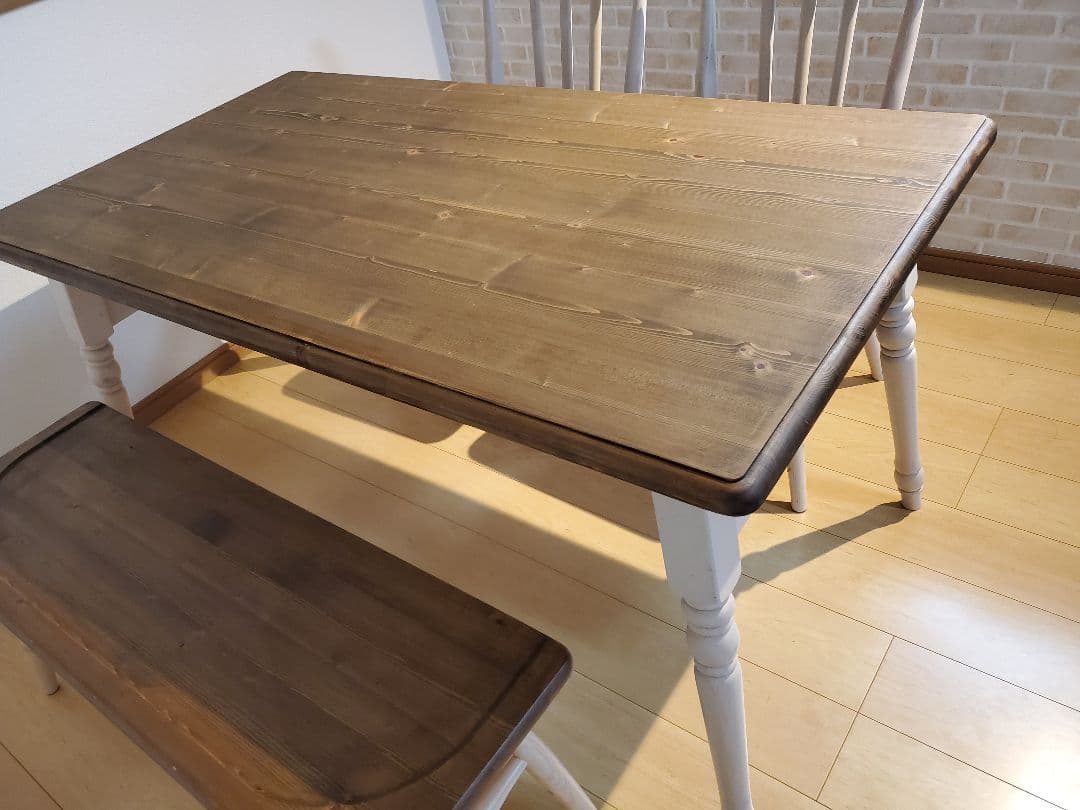 グリーン・ホワイト系 完成品♪ ※引き取り限定【北欧風】ダイニング