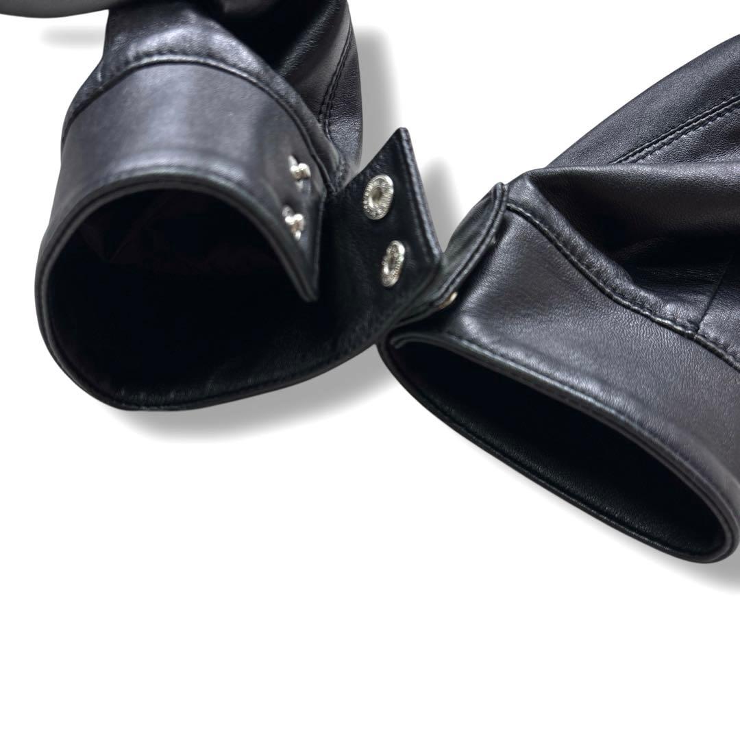 美品 タリアトーレ レザージャケット シングルライダース ブルゾン 羊革 50 美品 タリアトーレ レザージャケット シングルライダース ブルゾン 羊革 50