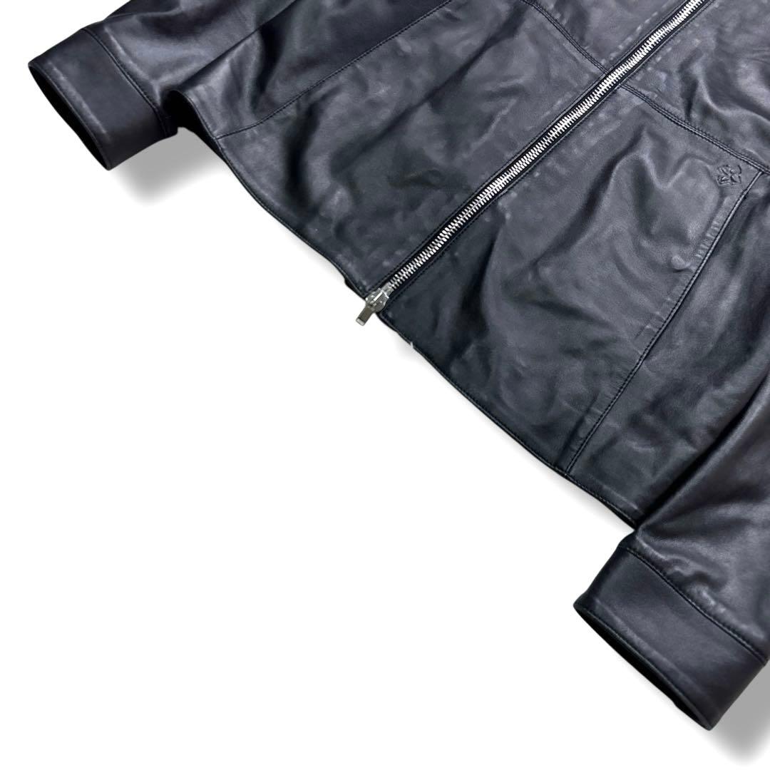 美品 タリアトーレ レザージャケット シングルライダース ブルゾン 羊革 50 美品 タリアトーレ レザージャケット シングルライダース ブルゾン 羊革 50