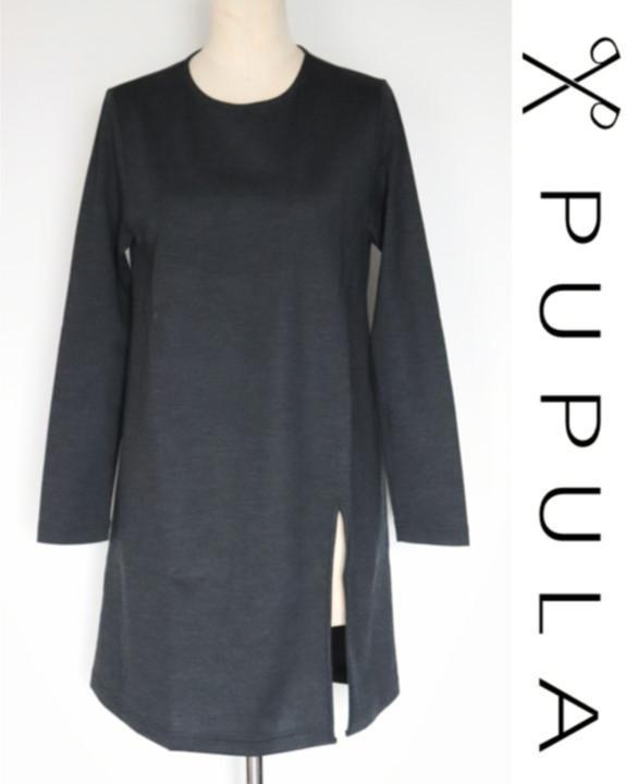 新品タグ付き【PUPULA ププラ】ストレッチ スリット チュニック 38(M)