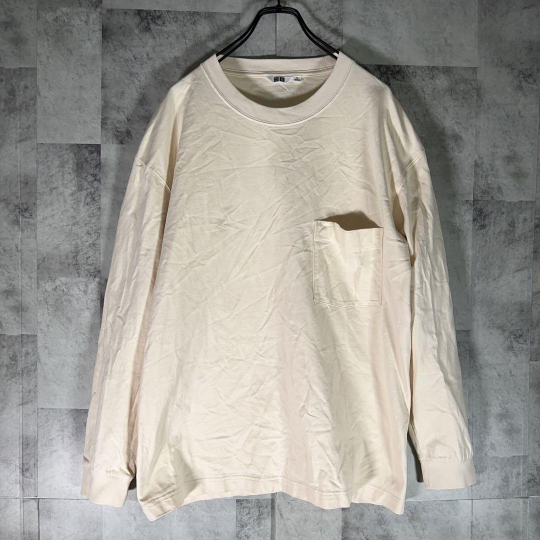 ユニクロ UNIQLO UT カットソー ロンT 【XL】 ベージュ シンプル 画像1