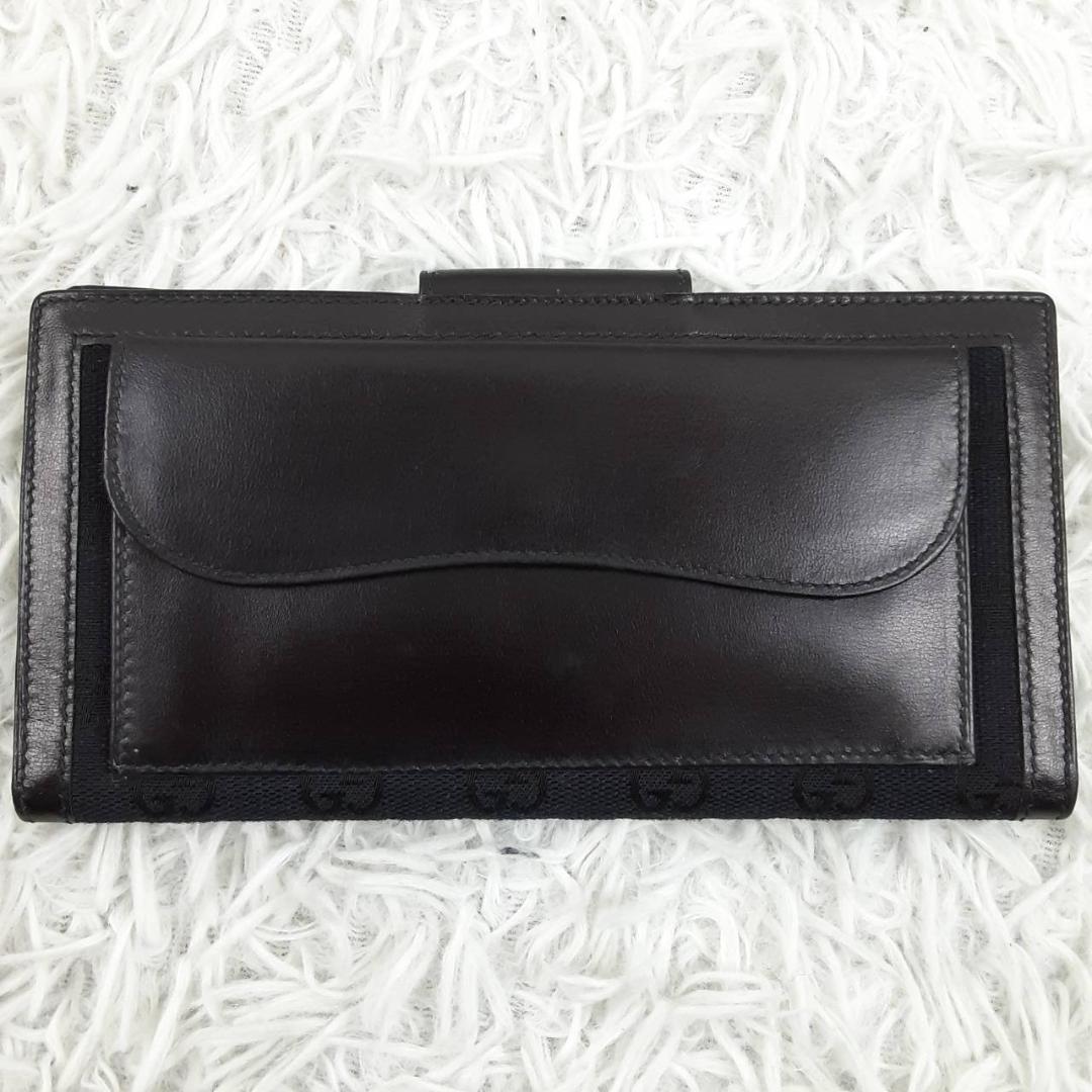 未使用保管品◎GUCCI グッチ 長財布 ゴールド金具 80s vintage