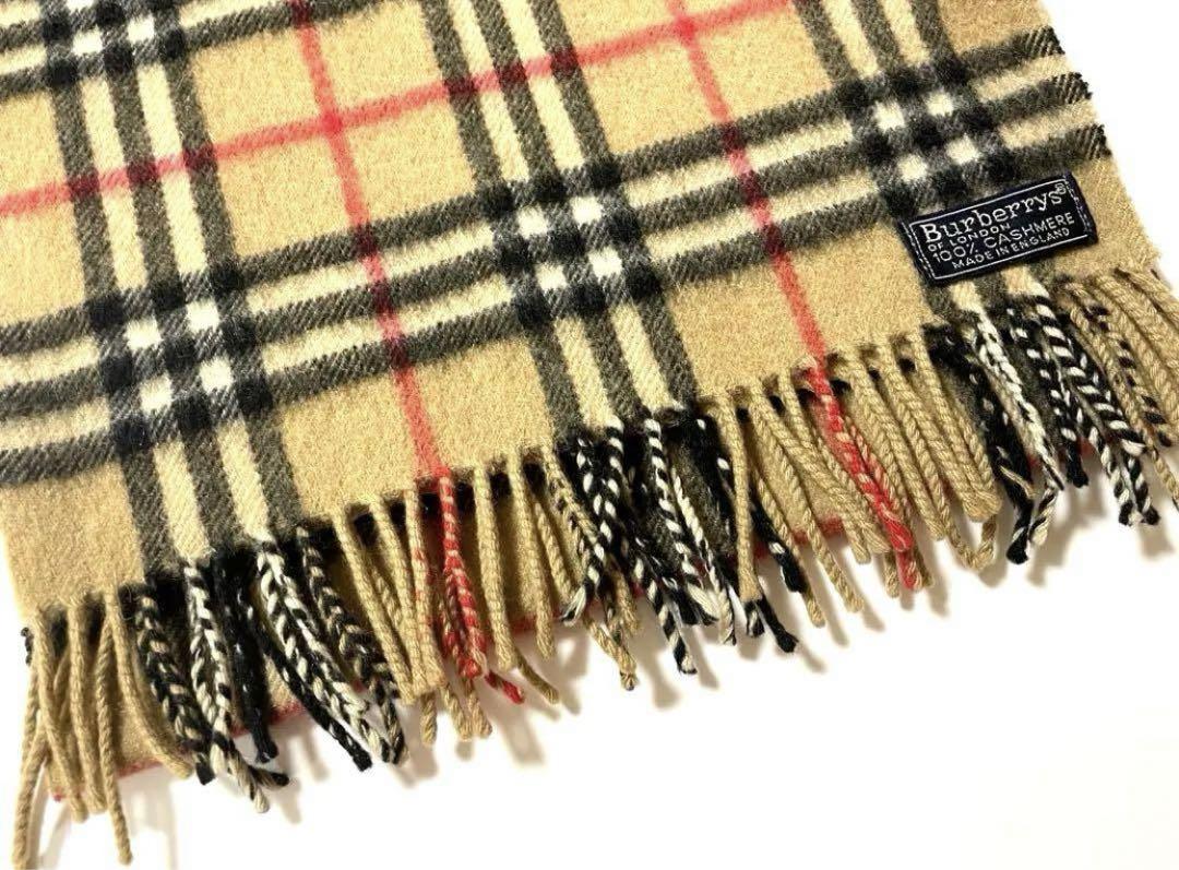 美品　バーバリー　Burberrys カシミア100% マフラー　ノバチェック