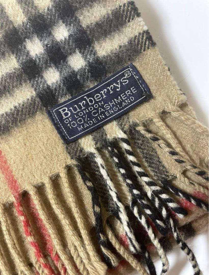 美品　バーバリー　Burberrys カシミア100% マフラー　ノバチェック