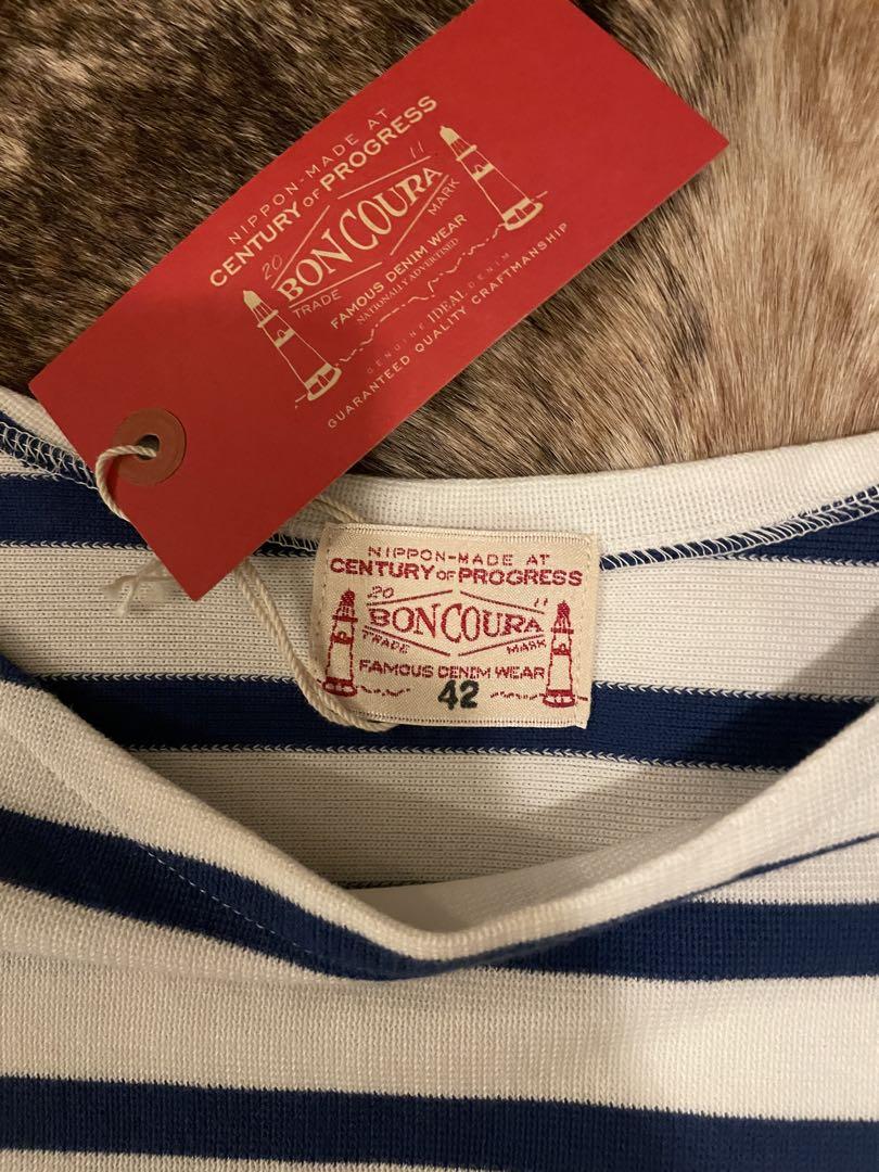 定価23,000- BONCOURA ストライプ Tシャツ 42 日本製
