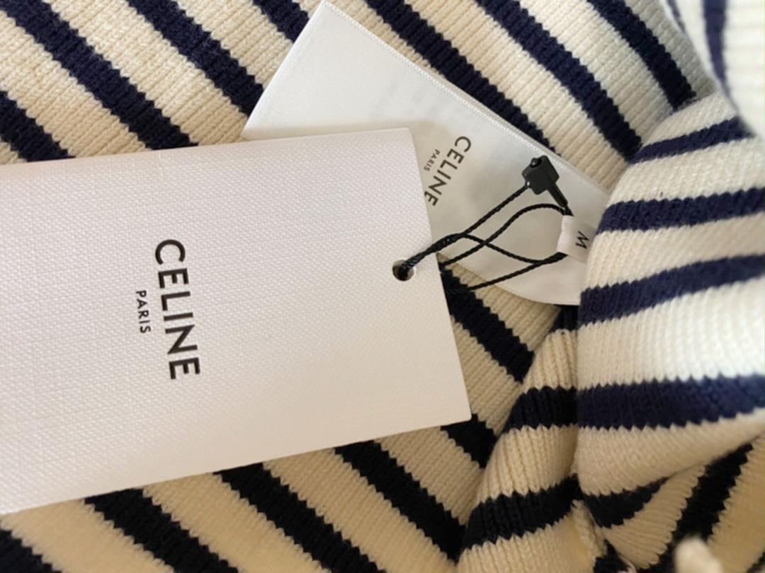 CELINE ストライプ ニットセーター｜レディース