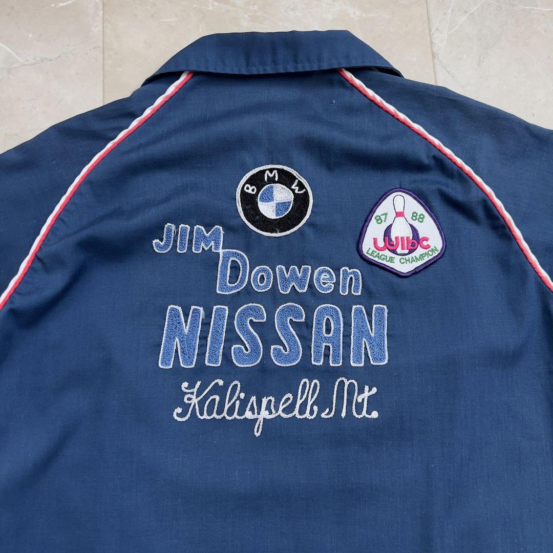 ヴィンテージ USA製 Hilton BMW ボーリングシャツ チェーン