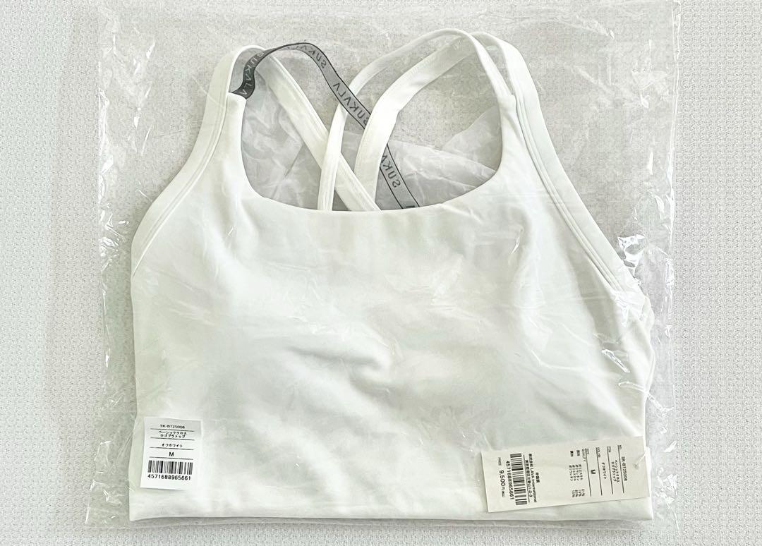 新品　SUKALA スカーラ　ベーシッククロスロゴブラトップ　オフホワイト SUKALA】ベーシックロゴブラトップ(S・M・Lサイズ オフホワイト