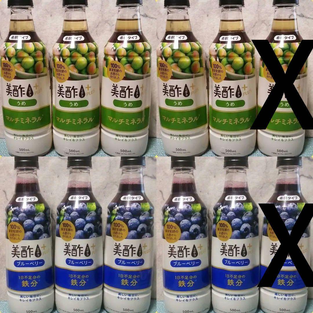 美酢　ミチョ・プラス　ブルーベリー/うめ　500mlⅩ各6本　12点セット　②