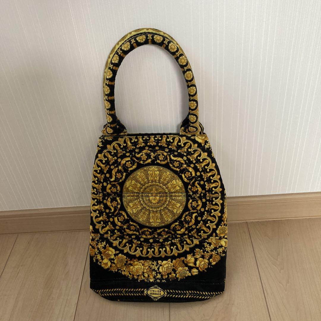 VERSACEヴェルサーチバロック柄ハンドバッグベルサーチ