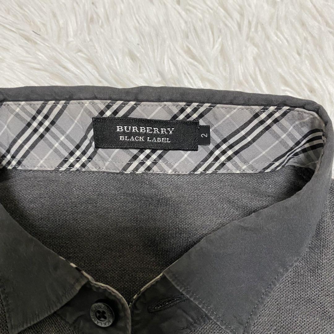 BURBERRYバーバリー　ブラックレーベル　チェック　ポロシャツ. BURBERRY BLACK LABEL チェック柄 ポロシャツ ノバチェック