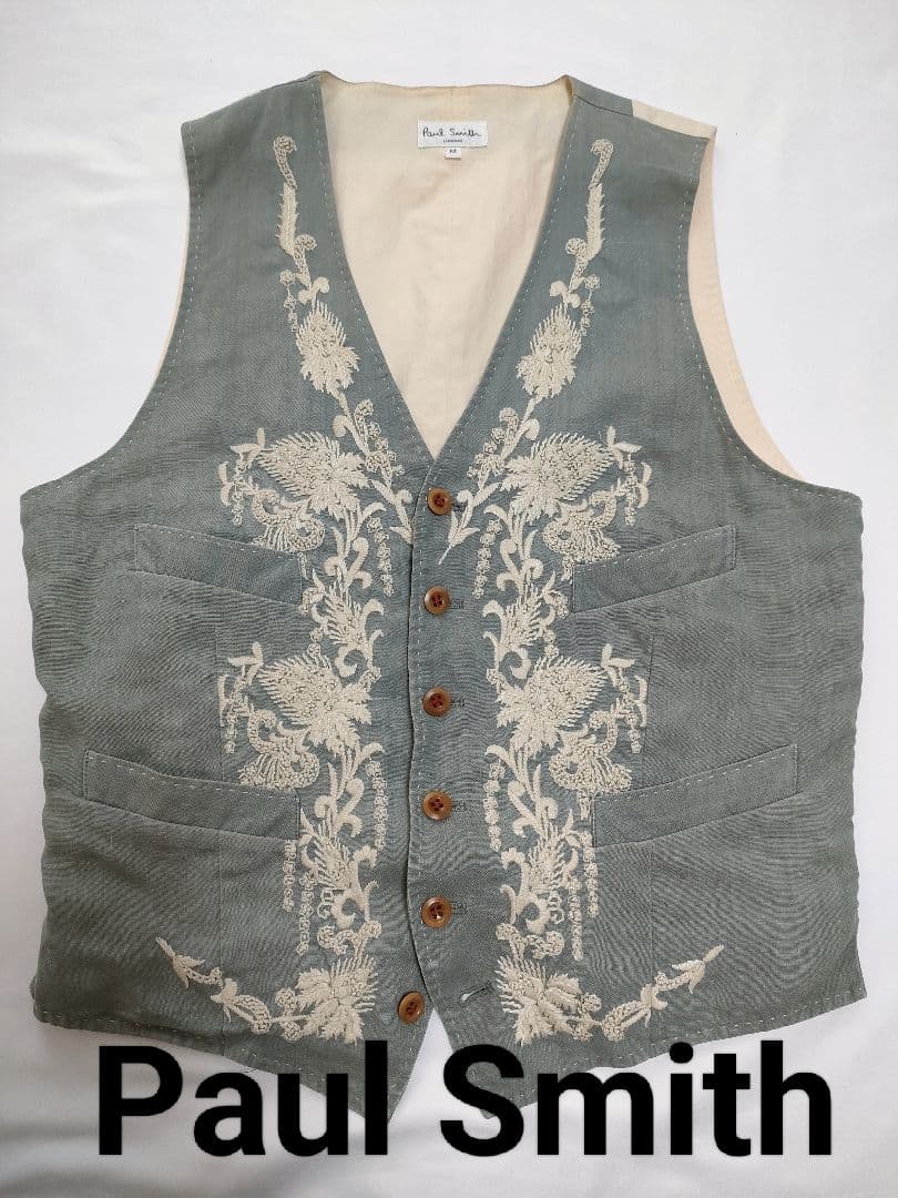 Paul Smith 刺繍 ベスト ジレ ポールスミス パリコレ プレゼントを選